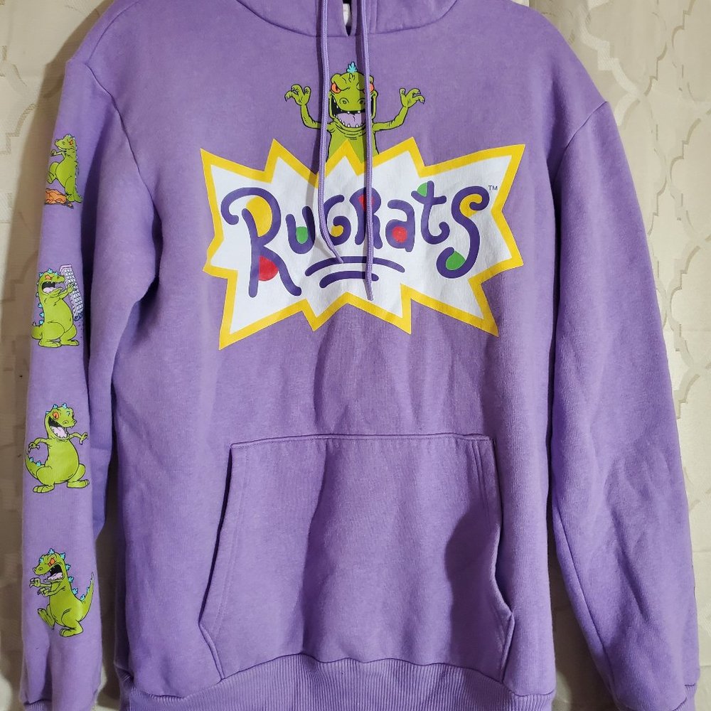 Rugrats Purple Hoodie 90's Style Long Sleeve Size Small Preowned